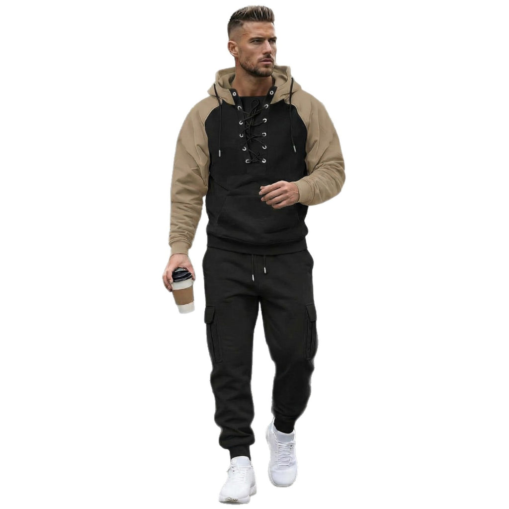 Pantalones cargo forrados de vellón con mangas raglán y múltiples bolsillos