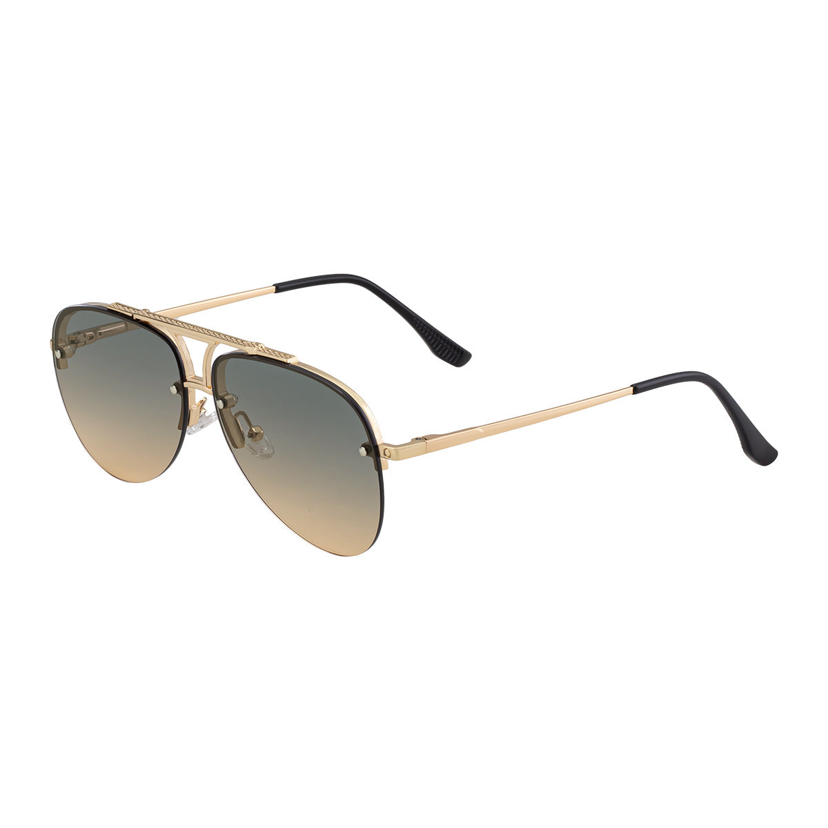Mens Fashion Metal Half-Frame Sunglasses