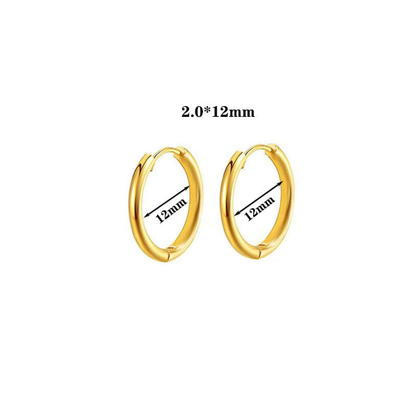 Minimalist Stainless Steel Coil Earrings