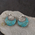 Retro Minimalist Alloy Ring Earrings For Women