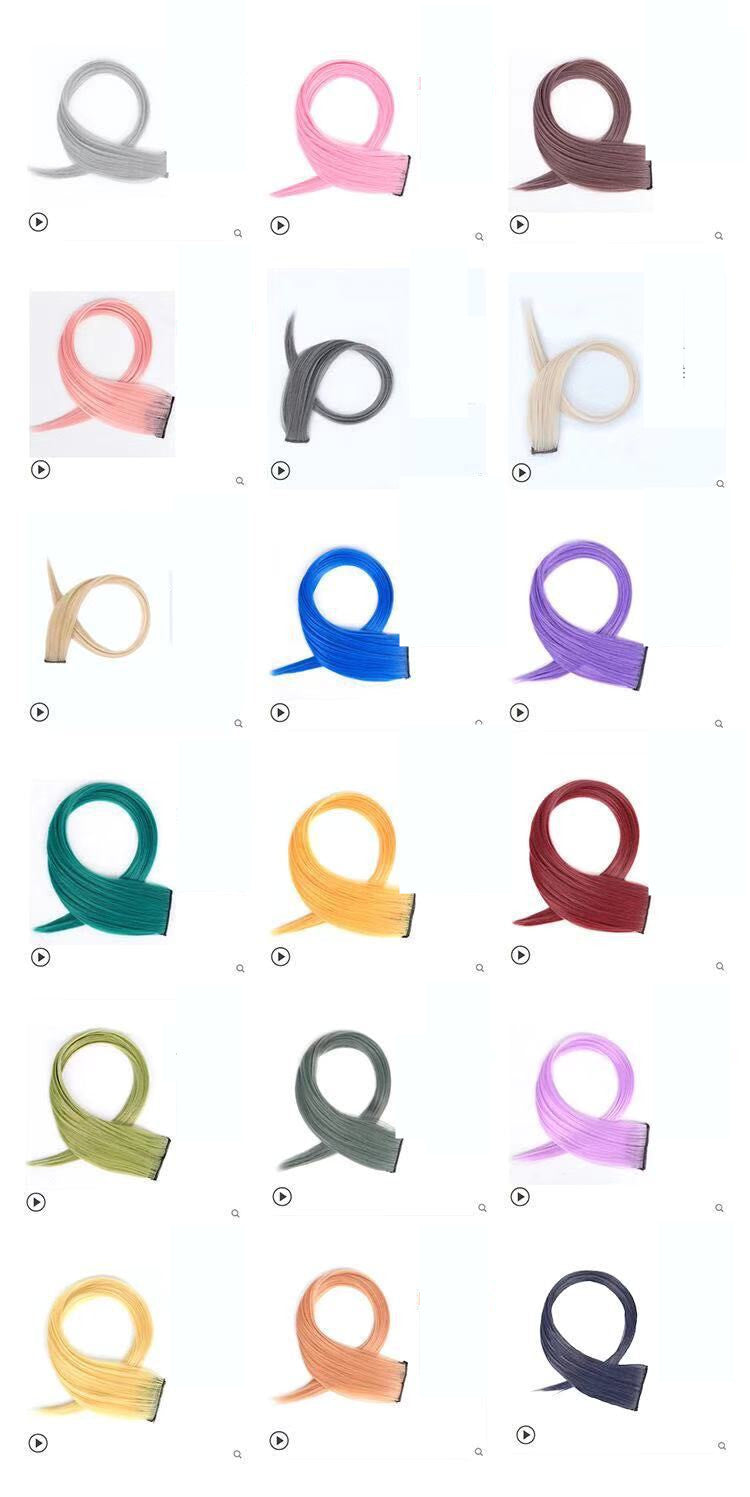 Gradient Damen Lange Lockige Haare Perücken-Haarteil