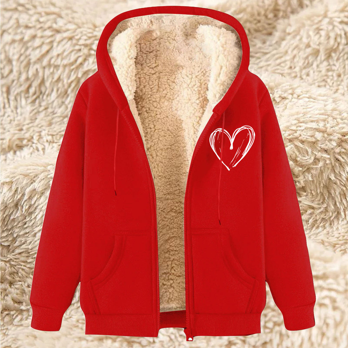 Plus-size Thermal Hoodie With A Hood