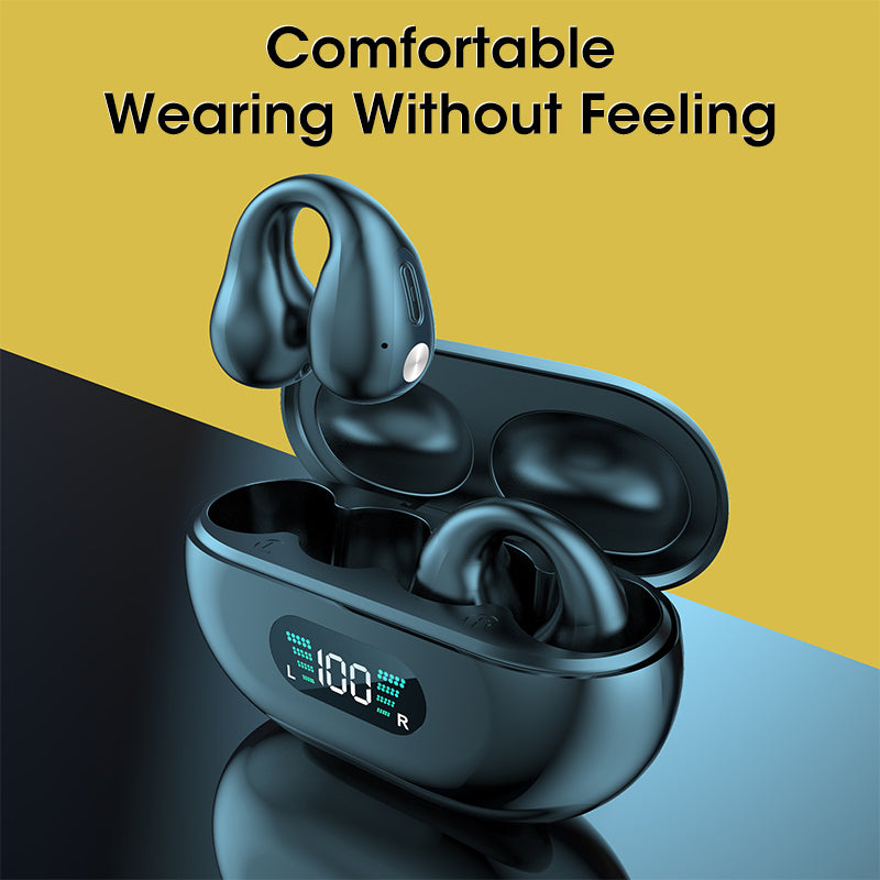 Knochenleitung Kopfhörer TWS Ohrhörer Ohrclip Bluetooth 5.3 Touch Wireless Kopfhörer In-Ear Bass HIFI Sport Headset