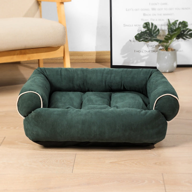 Hundebett Sofa Schlafsack Zwinger Katze Welpenbett Haustierhaus Winter Warme Betten Kissen