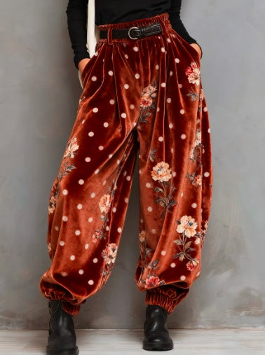 Ethnic Style Loose Lantern Pants