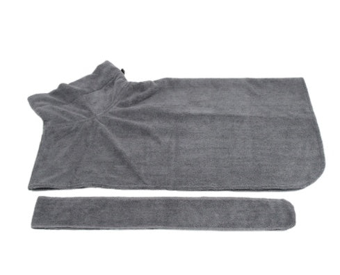 Absorbierender Haustierbademantel aus Mikrofaser mit Taillenbindung