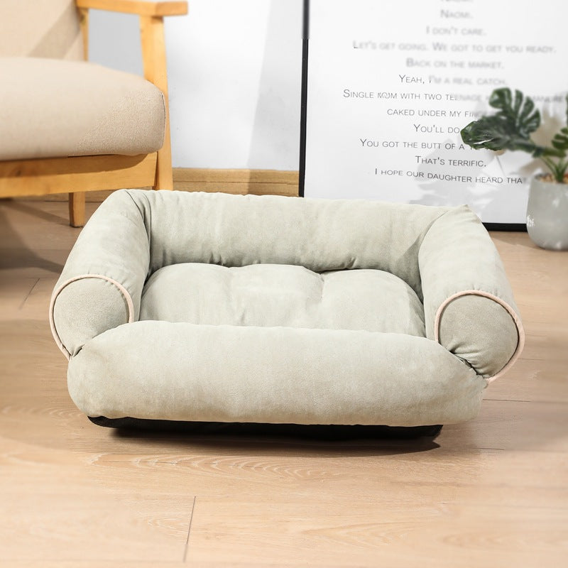 Hundebett Sofa Schlafsack Zwinger Katze Welpenbett Haustierhaus Winter Warme Betten Kissen
