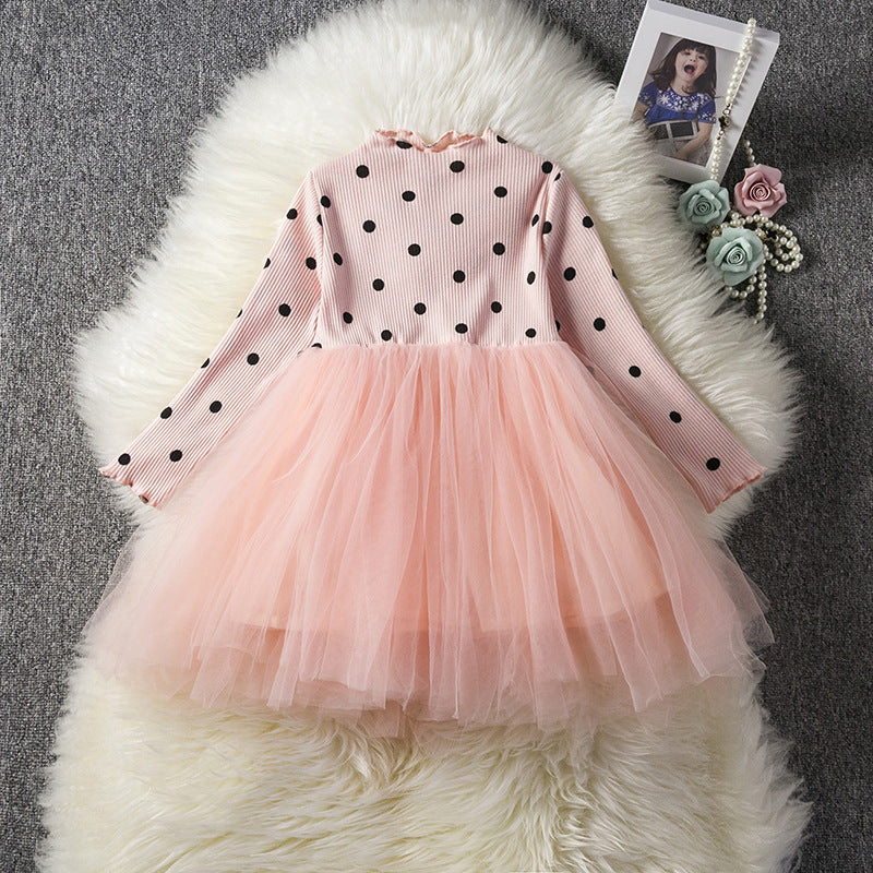 Baby Mädchen Frühling Winter Langarm Tüllkleider Spitze Neugeborene 1. Geburtstag Partykleider Taufkleid Freizeitkleidung