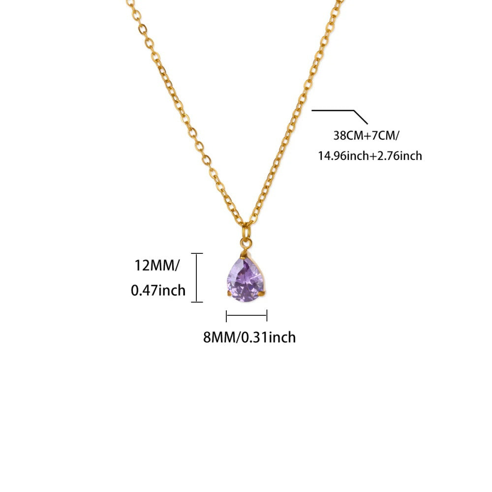 New Birthstone Necklace With An Oval Shape