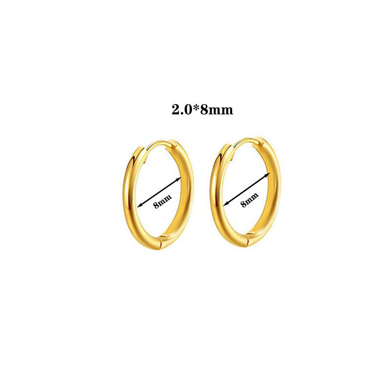 Minimalist Stainless Steel Coil Earrings