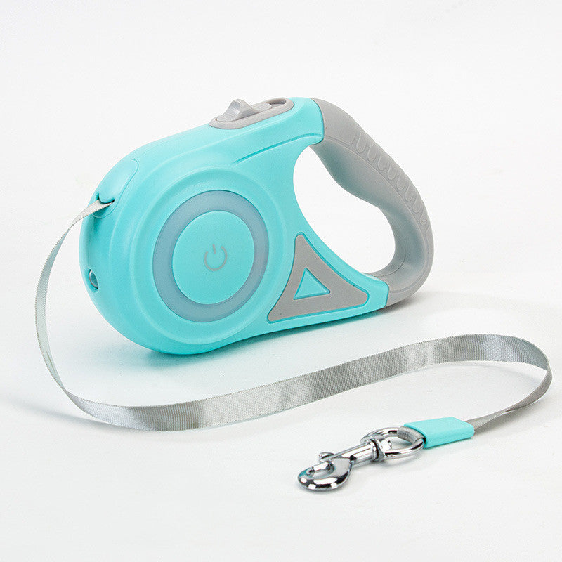 Hundeleine, Rollleine und Hundehalsband, Spot-Licht Automatische Haustier-Hunde-Katzen-Zugleine für kleine und mittelgroße Hunde, Haustierprodukt