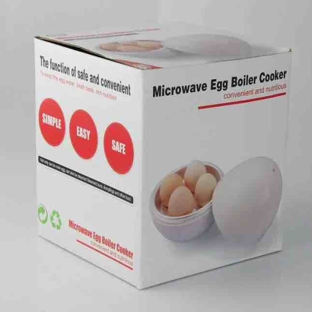 Kapazität für 4 Eier Mikrowellen-Eierkocher Dampfgarer Einfach Schnell 5 Minuten Hart oder Weich gekochte Eier Küchen-Kochwerkzeuge Küchen-Gadgets
