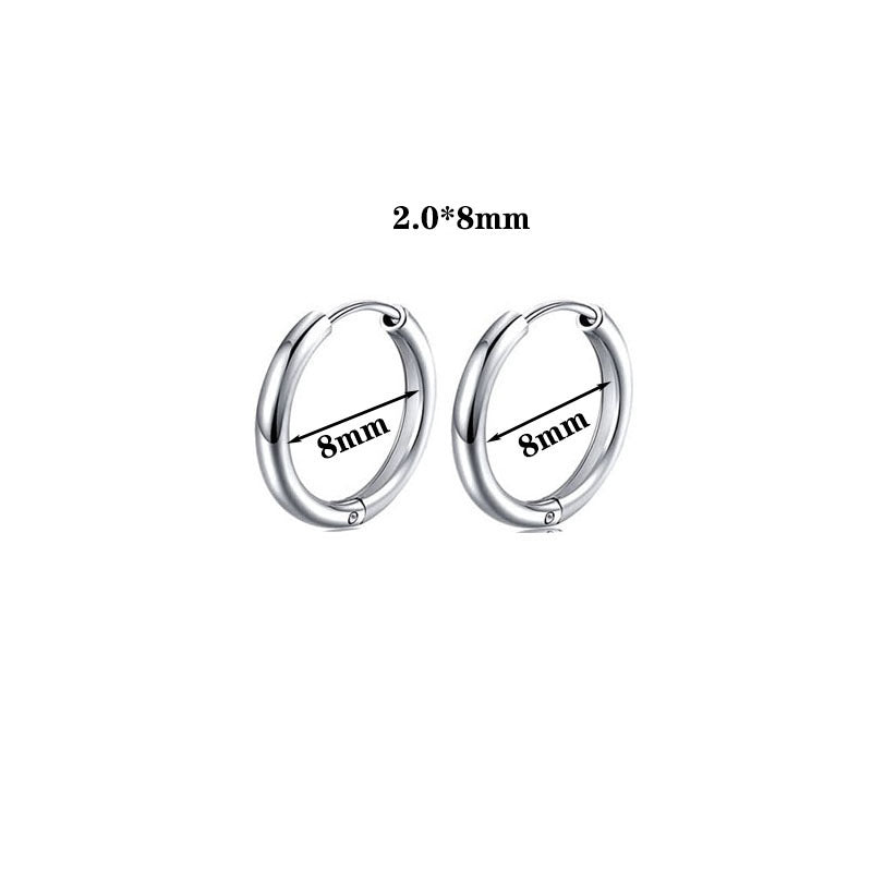 Minimalist Stainless Steel Coil Earrings