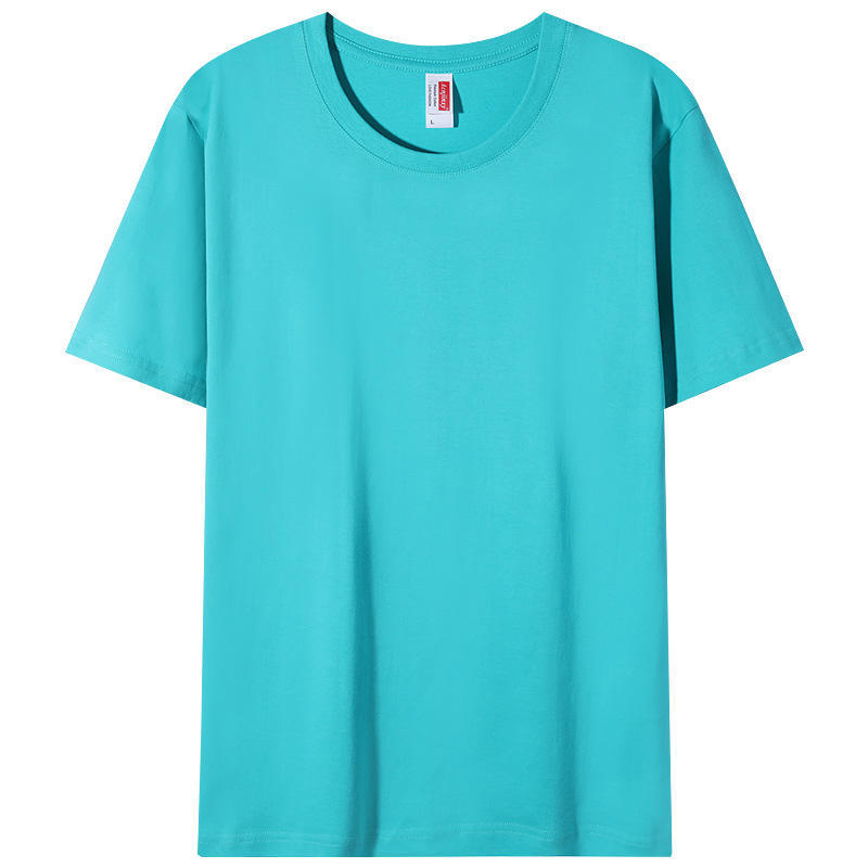 Custom Made Washed Pure Cotton Crew Neck Shortsleeve Shirt