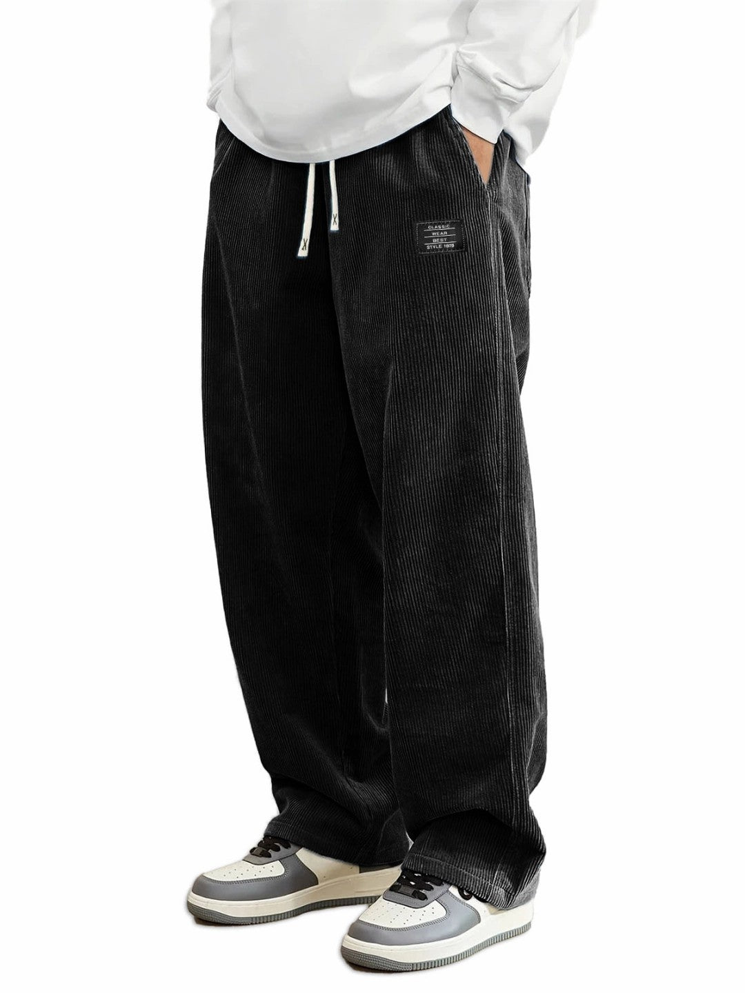 Mens Relaxed-fit Corduroy Casual Pants