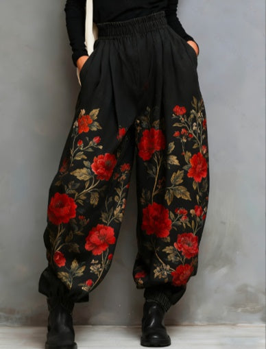 Ethnic Style Loose Lantern Pants