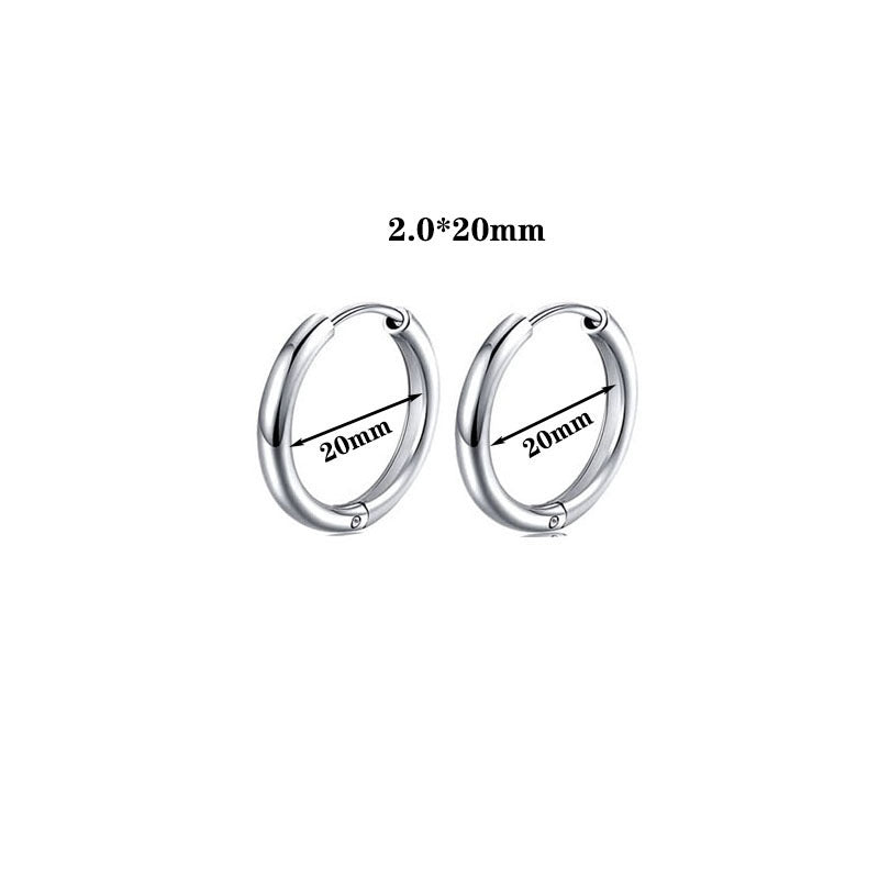 Minimalist Stainless Steel Coil Earrings