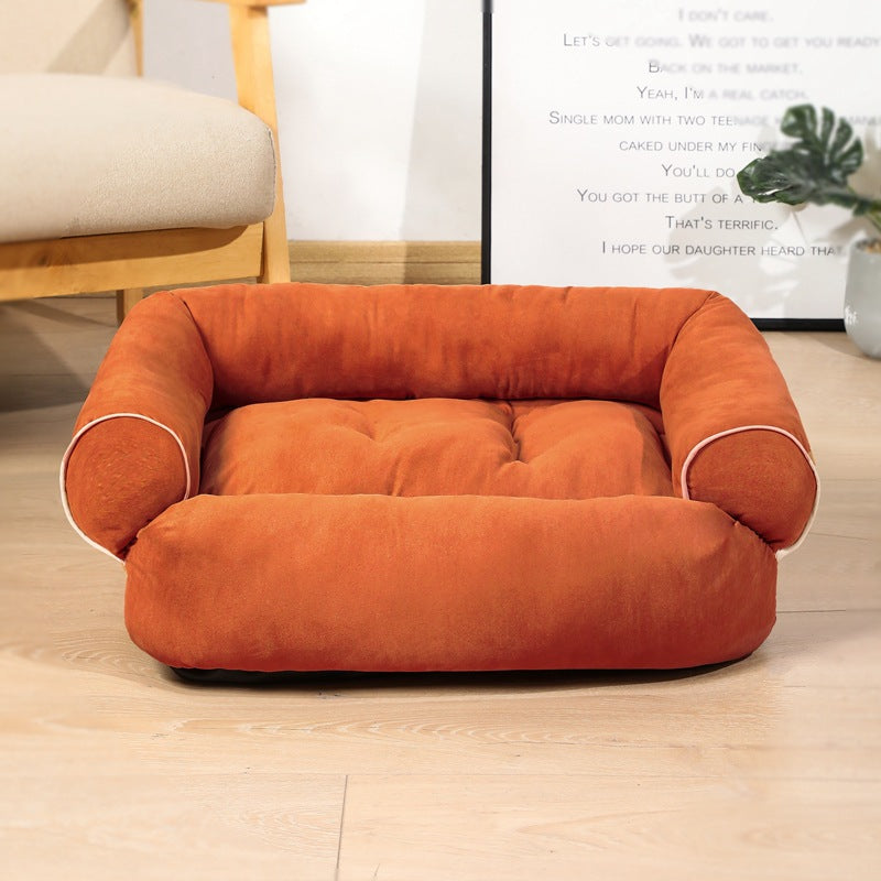 Hundebett Sofa Schlafsack Zwinger Katze Welpenbett Haustierhaus Winter Warme Betten Kissen