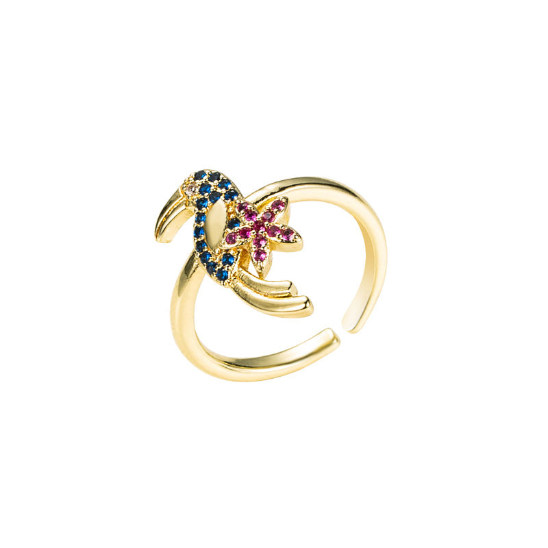 Creative And Unique Woodpecker-Shape Ring
