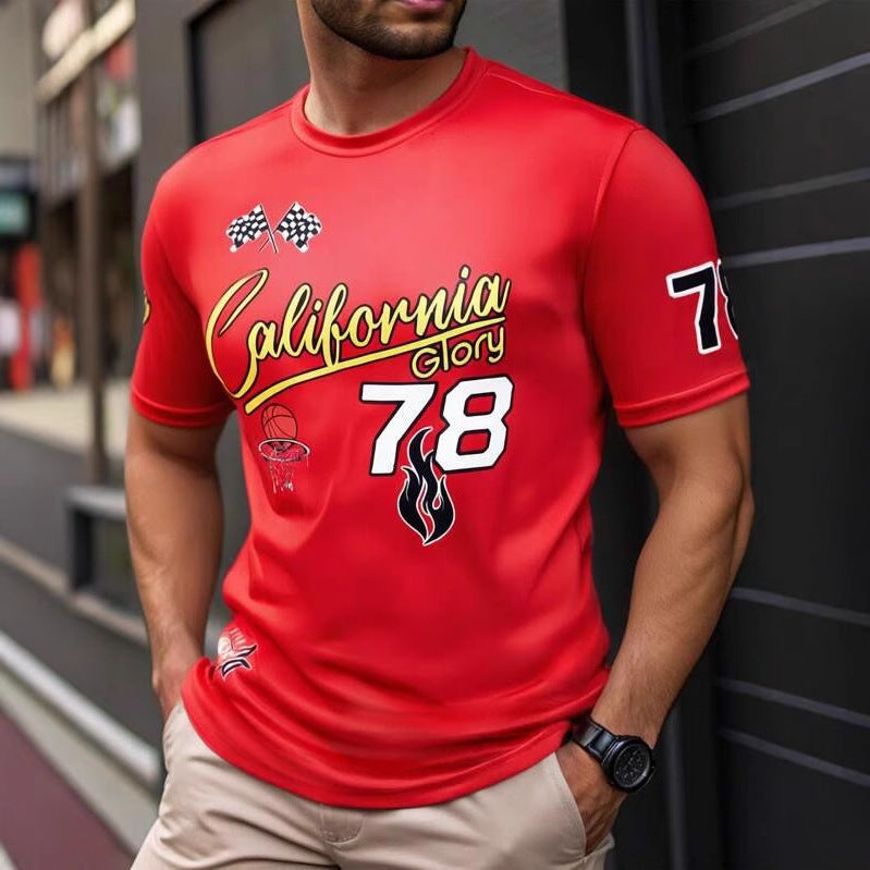 Camisetas de Verano para Hombre en Tendencias de Moda Europea y Americana
