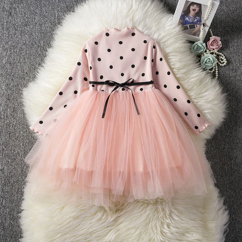 Baby Mädchen Frühling Winter Langarm Tüllkleider Spitze Neugeborene 1. Geburtstag Partykleider Taufkleid Freizeitkleidung