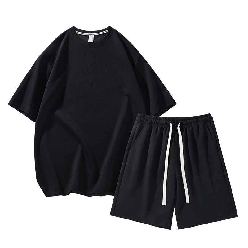 Herren Sommer Eisseide Leichtgewicht Freizeit Kurzarm Shorts Sportanzug Neu eingetroffen