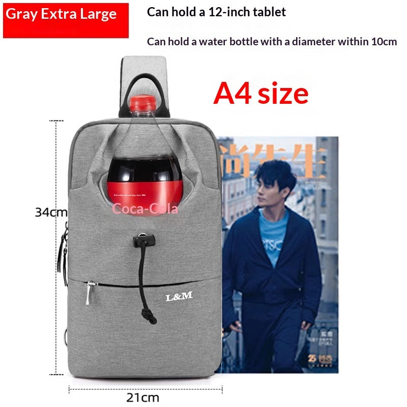 Mens Large-capacity Crossbody Chest Bag For Cycling