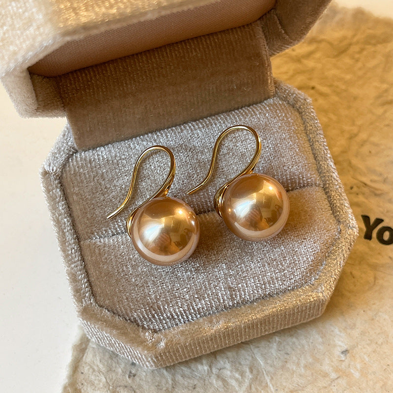 Pearl Champagne Gold Heels With Pearl Ear Hooks For A Touch Of Light Luxury