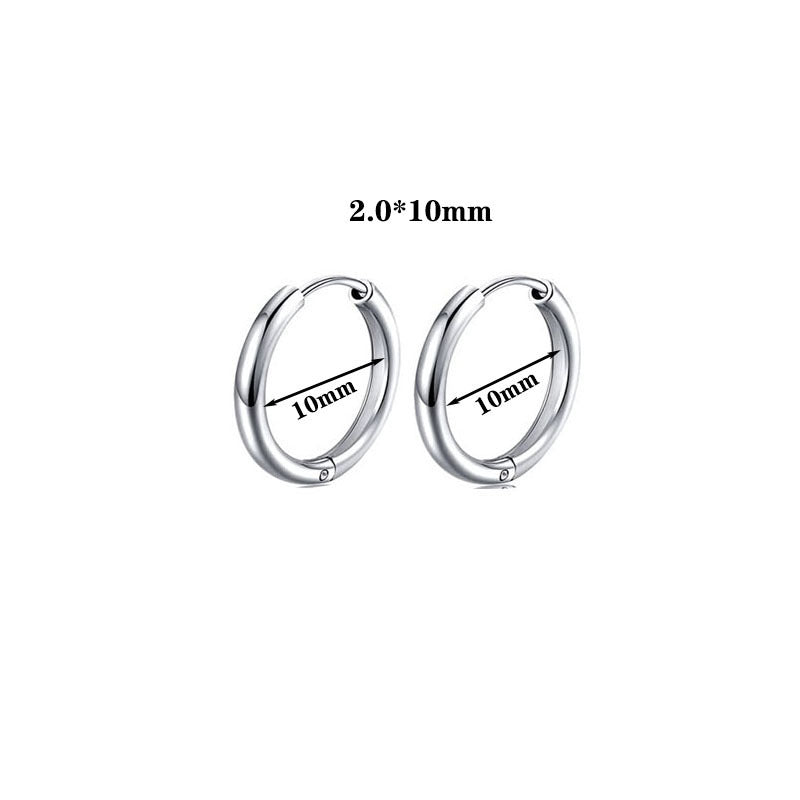 Minimalist Stainless Steel Coil Earrings