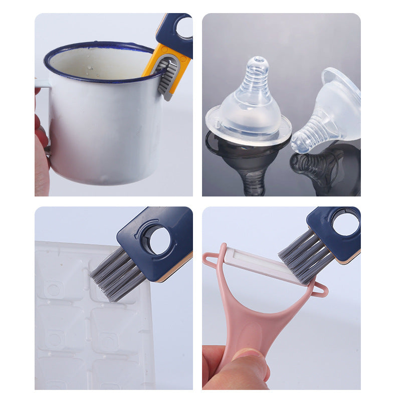 Cepillo Limpiador de Huecos 4 en 1, Cepillos de Limpieza Multifuncionales para Tazas, Herramienta de Limpieza para Botellas de Agua, Mini Cepillo de Silicona en Forma de U, Gadgets de Cocina