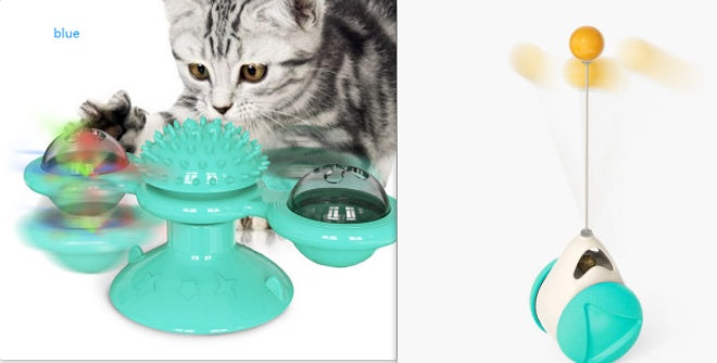 Katzen-Windmühlen-Multifunktionsspielzeug Juckreiz-Kratzgerät Zahnreinigungsspielzeug
