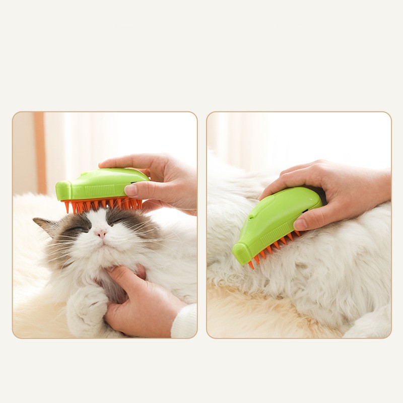 3-in-1 Pet Dampfbürste Katze Hund Reinigung Steamy Spray Massage Schönheitskamm Haarentfernung Pflegezubehör Haustierbedarf