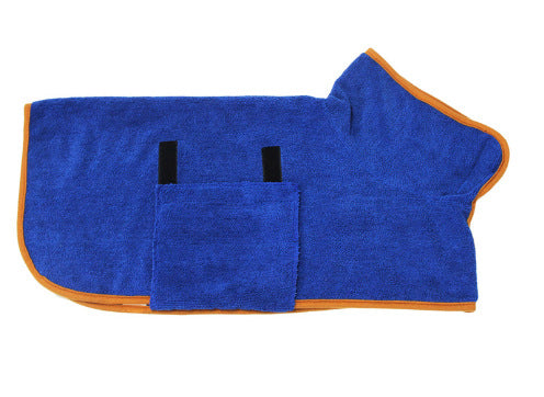 Absorbierender Haustierbademantel aus Mikrofaser mit Taillenbindung
