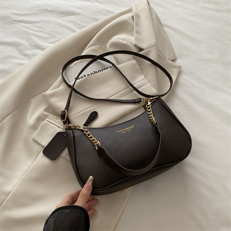Fashionable Solid-Color Womens Shoulder Crossbody Bag