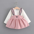 Herbst neue koreanische Kinderkleidung, niedliches Kaninchenkleid für Mädchen, Baby Prinzessinnenkleid 916