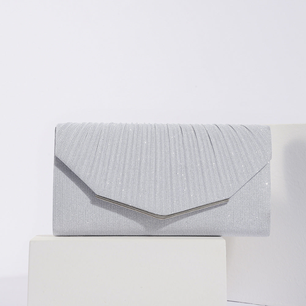 Vintage Damen-Abendclutch mit Überschlag Kissentasche Party-Bankett-Tragetasche