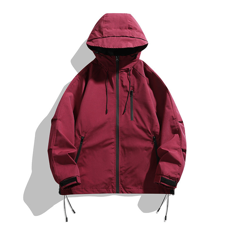 Mens Sportswear Trench Coat With A Hood
