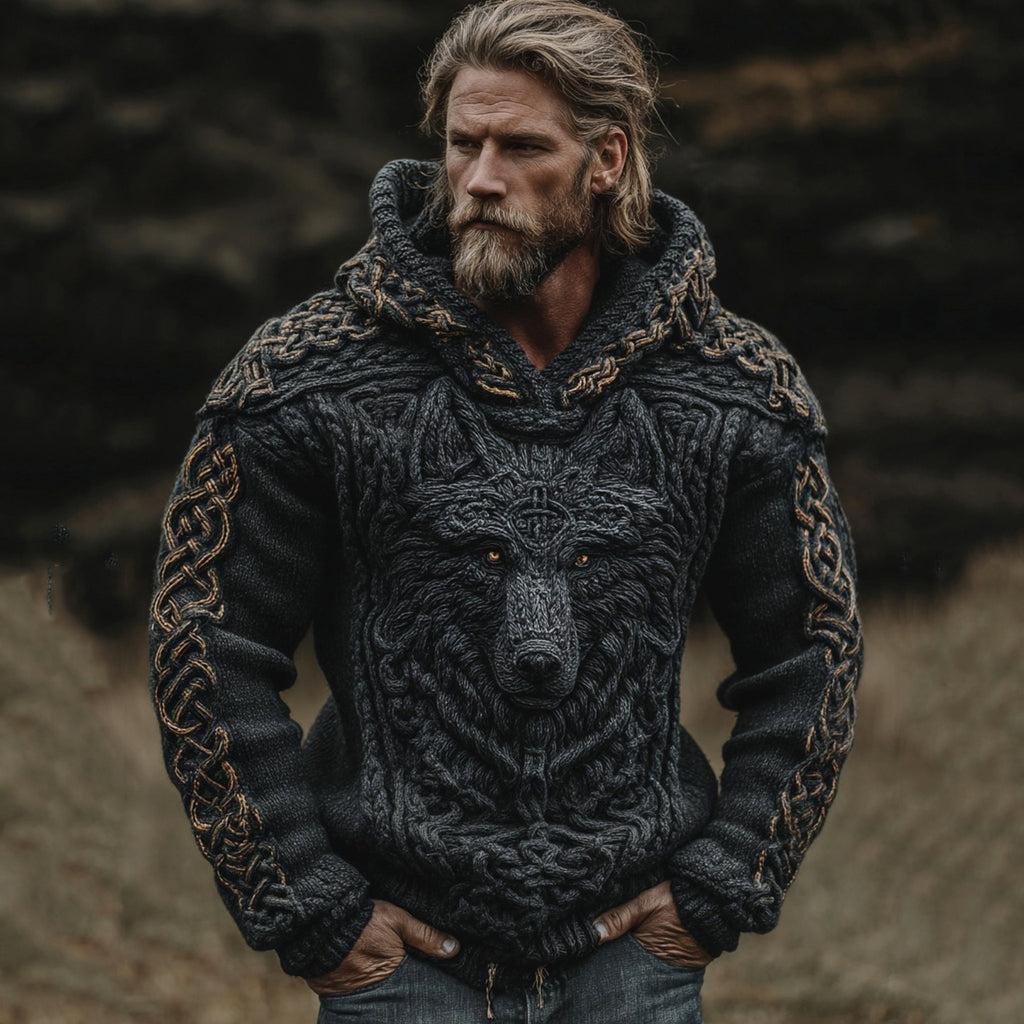 Men's European And American-Style AutumnWinter Printed Hoodie With Graphic Print
