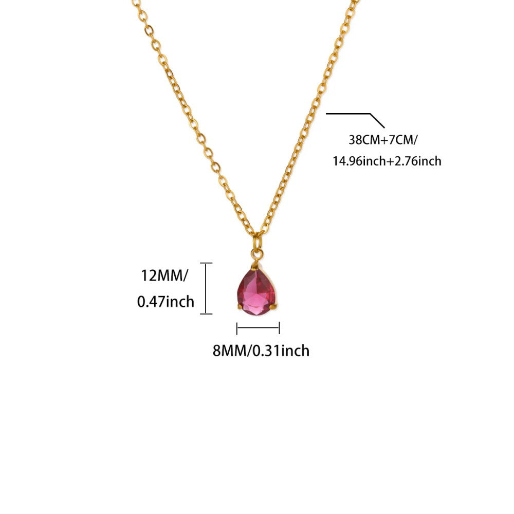 New Birthstone Necklace With An Oval Shape