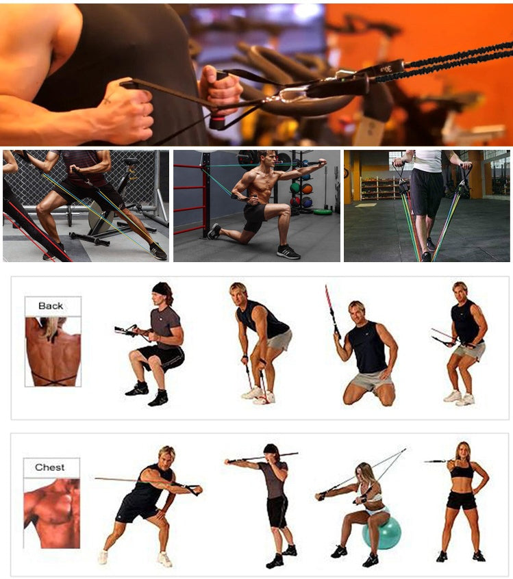 Cuerda elástica de fitness portátil