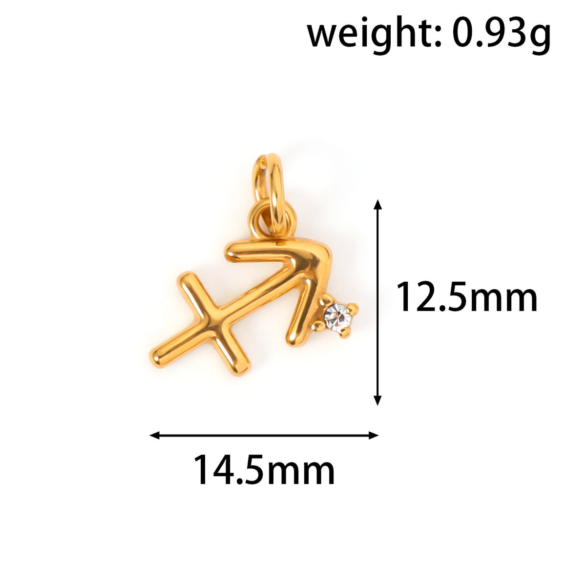 Rare 24K Gold-Plated Stainless Steel Zodiac Pendant