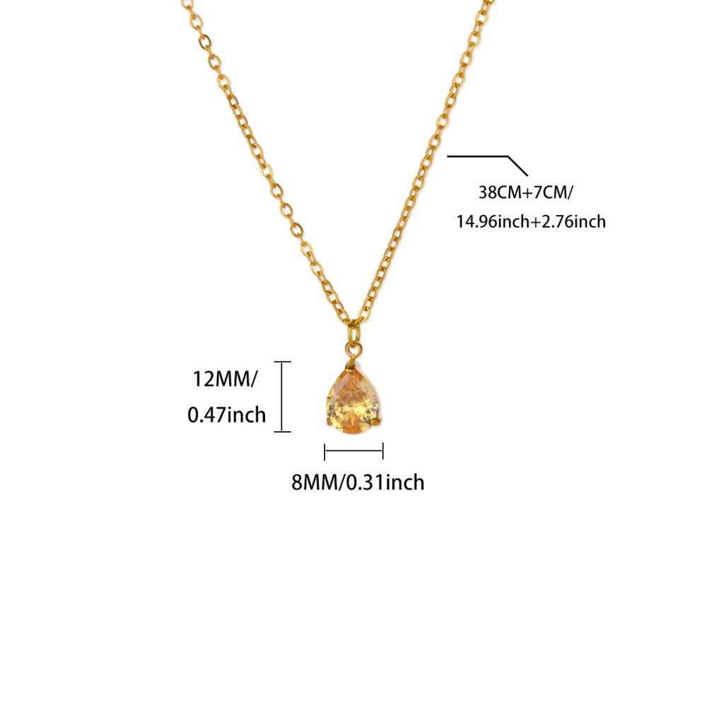 New Birthstone Necklace With An Oval Shape