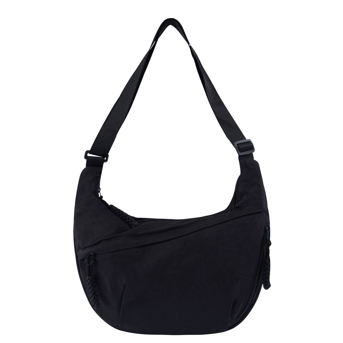Womens Simple High-Capacity Nylon Crossbody Bag