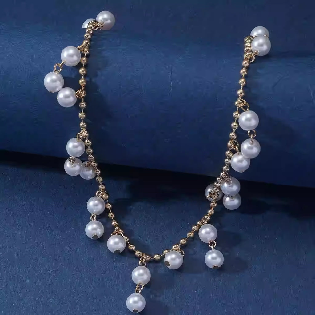 Colorful Skull Pearl Necklace Trendy And Versatile