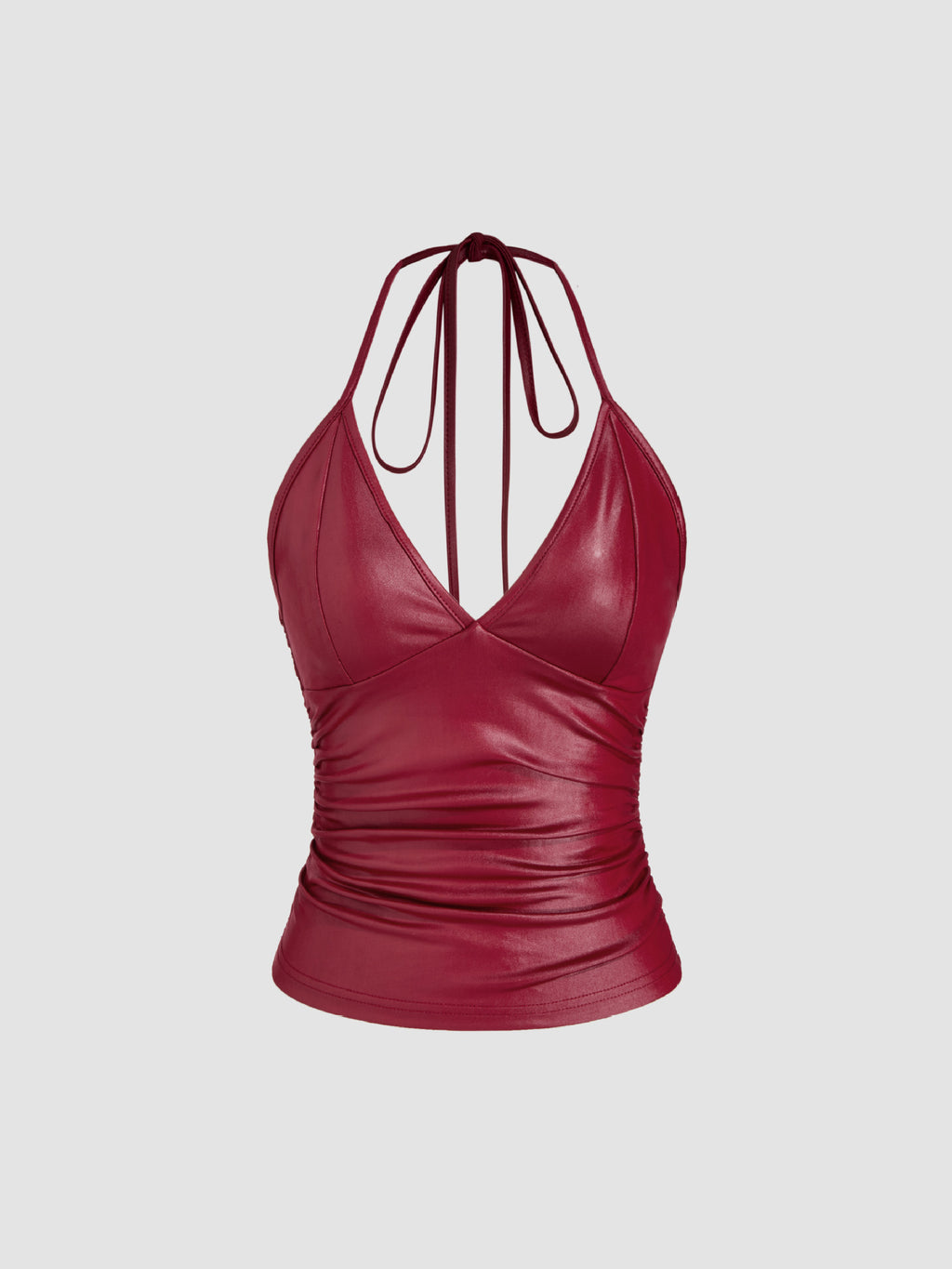 Womens Leather Camisole Top Versatile And Easy To Style