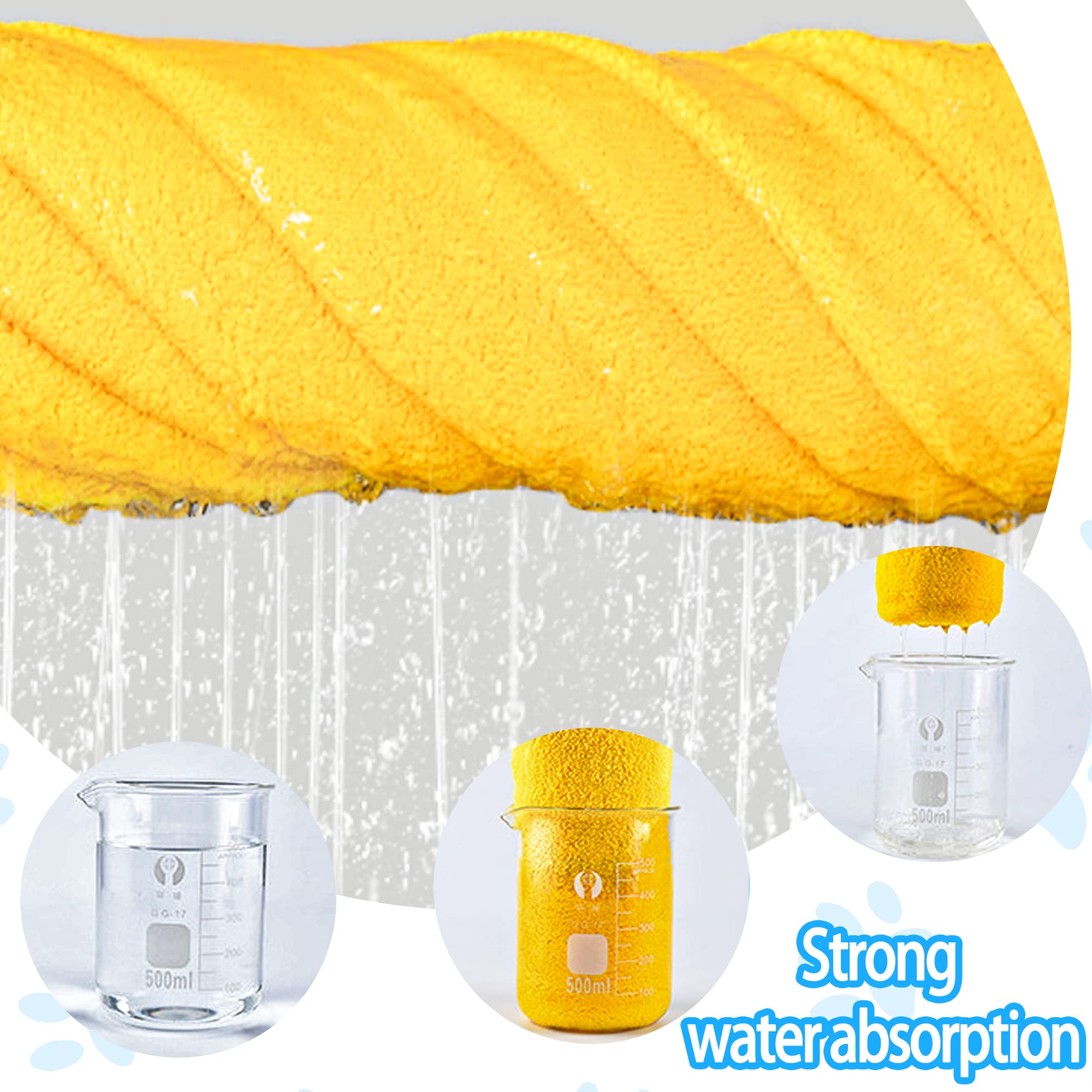 Toallas de baño para perros, toalla de secado rápido de microfibra suave y absorbente para perros, gatos y mascotas, color amarillo