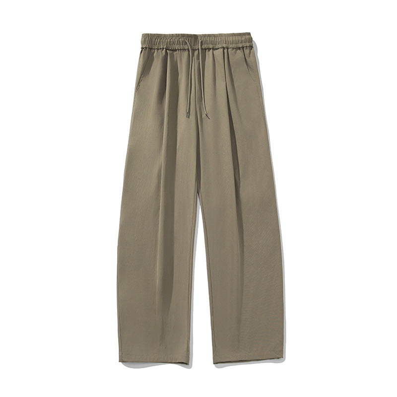 Tapered Trousers With A Drawstring Hem