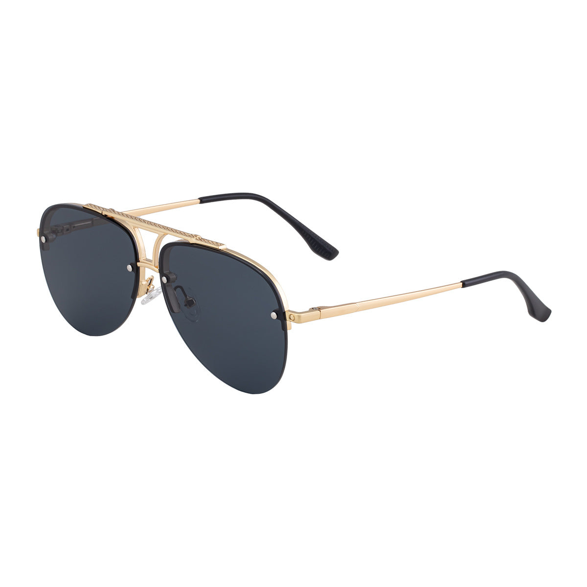 Mens Fashion Metal Half-Frame Sunglasses
