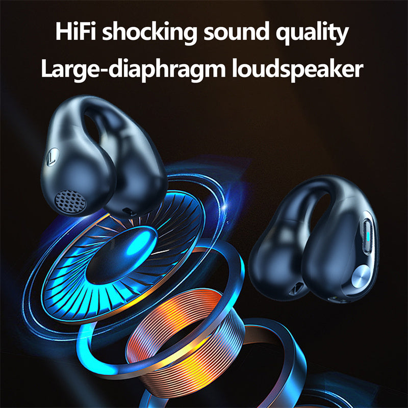 Knochenleitung Kopfhörer TWS Ohrhörer Ohrclip Bluetooth 5.3 Touch Wireless Kopfhörer In-Ear Bass HIFI Sport Headset