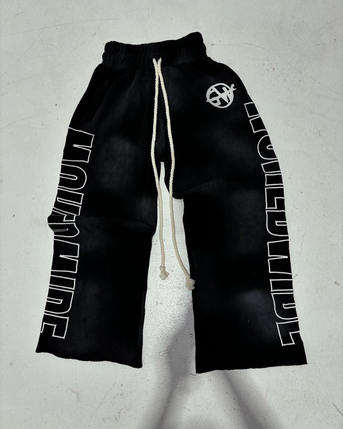Womens All-Match Casual Loose Drawstring Pants With Letter Print